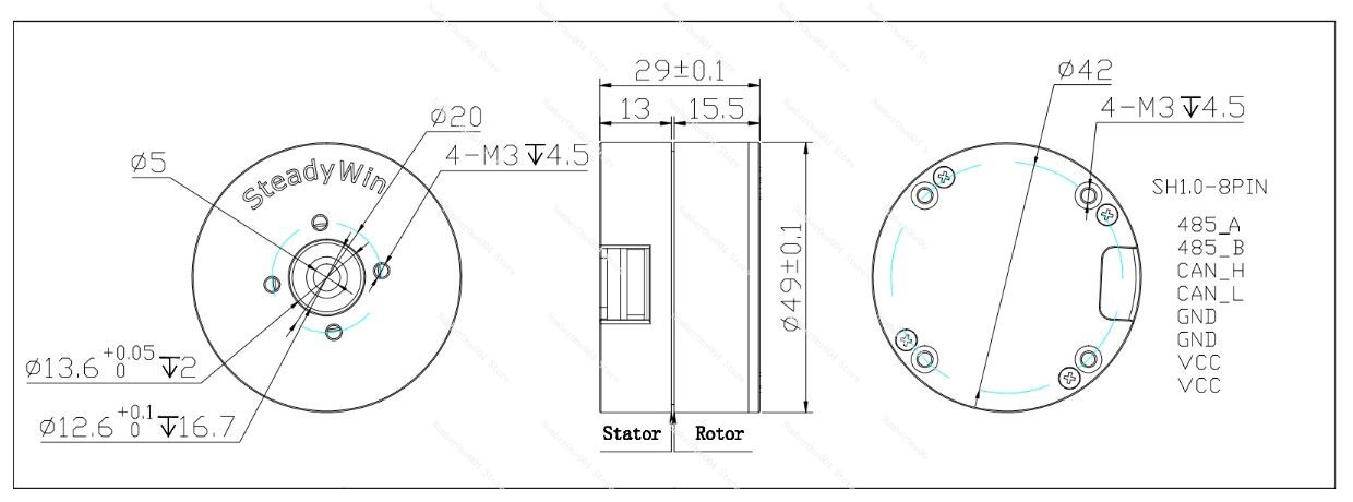 DD5010 브러시리스 DC 모터용 직결 구동 서보(바 - Direct Drive Servo Motor Robotics 리뷰 및 가격